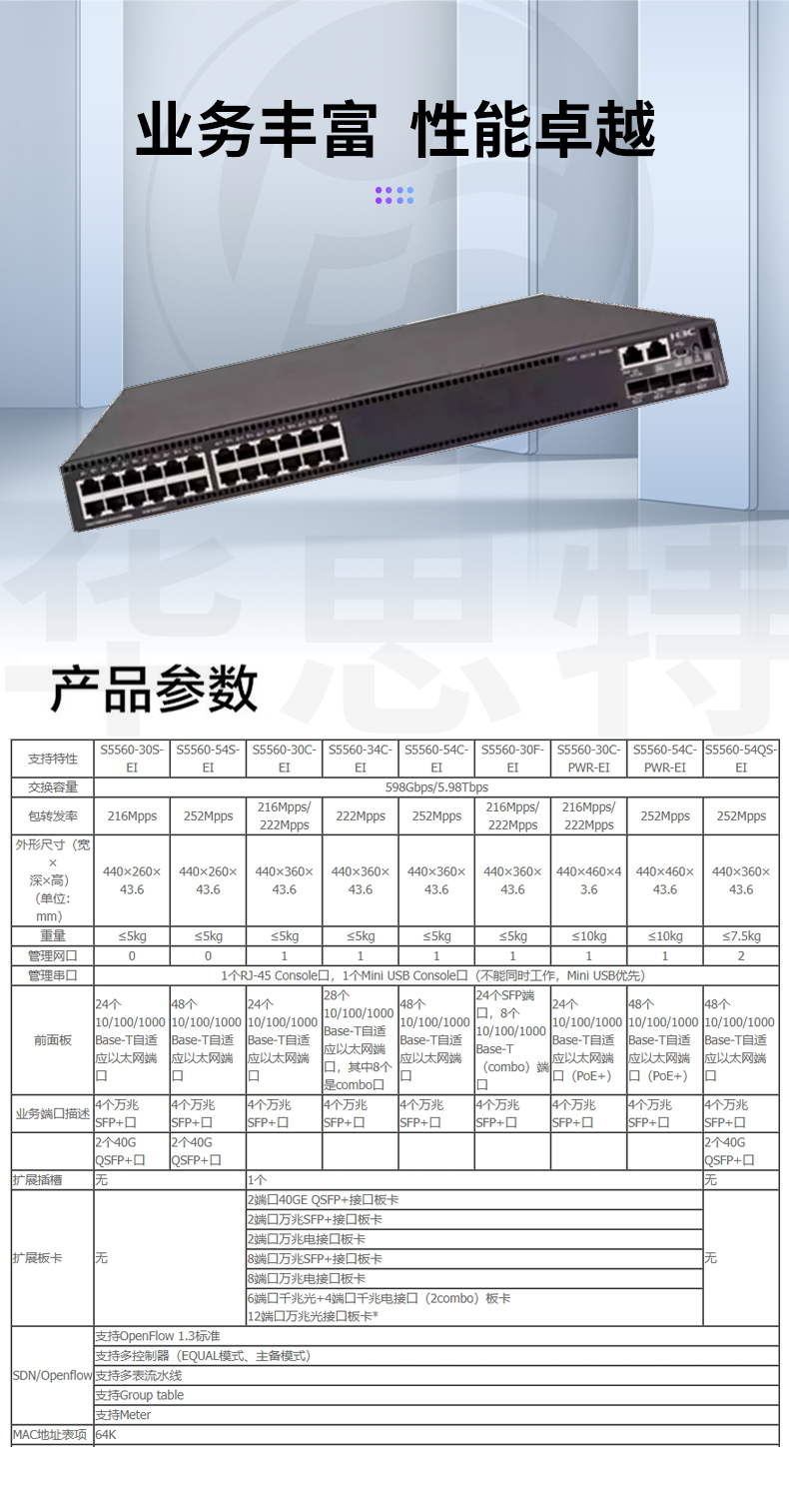 華三 LS-5560-30S-EI 核心交換機