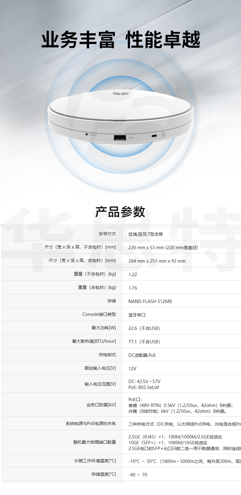 華為 AirEngine6761S-21 室內放裝型AP